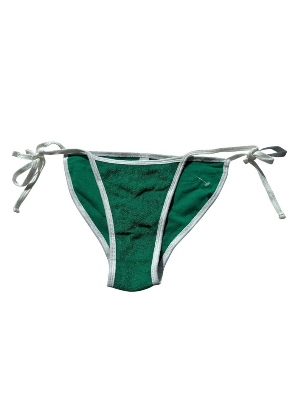 American Apparel Bikini Bottom Green M Adjustable Ties Retro Beach Summer